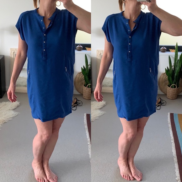 Y2K Vintage Cop. Copine Tunic Dress Cobalt Blue EU 42 UK 14 - Picture 11 of 11